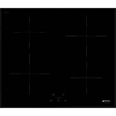 Smeg SI5643B 60cm Touch Control Induction Hob with Angled Edge Glass in Black Glass